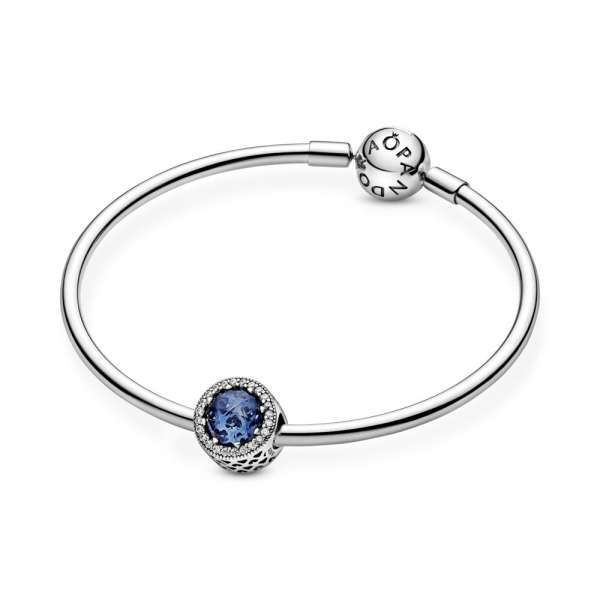 Sparkling Dark Blue Charm 