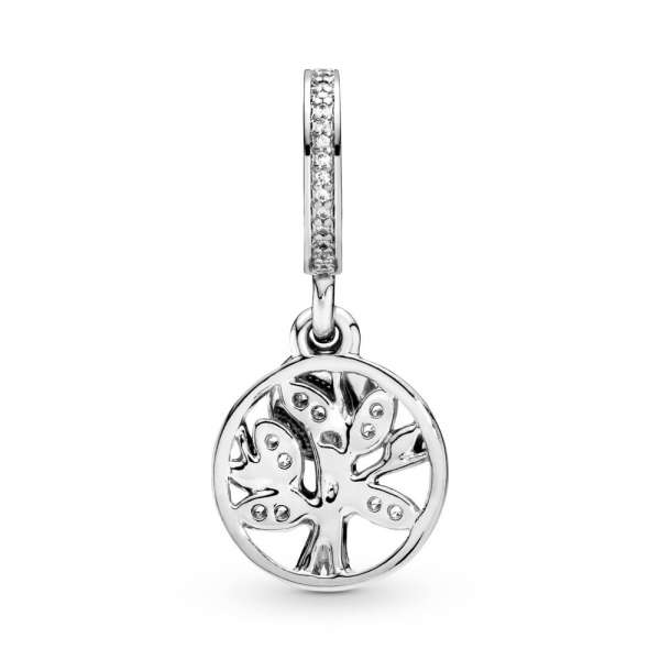 Sparkling Family Tree Dangle Charm 