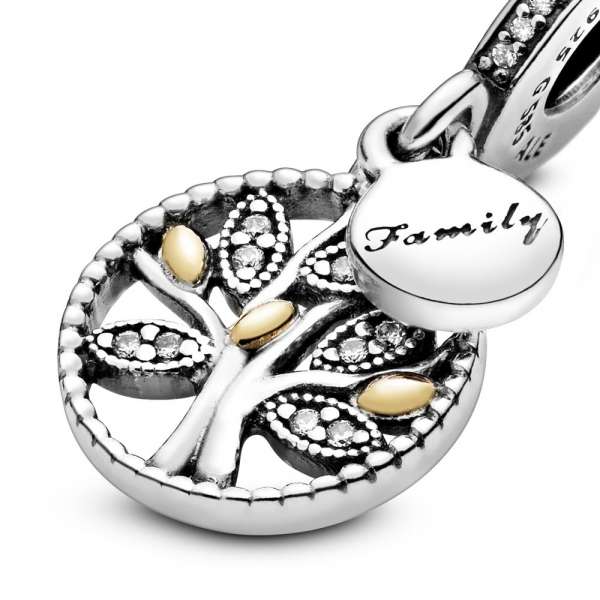 Sparkling Family Tree Dangle Charm 