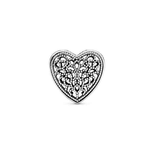 Filigree & beaded heart charm store