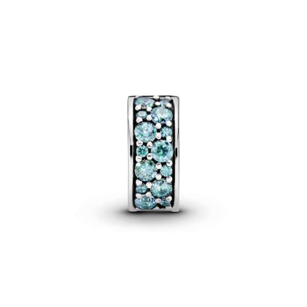 Teal Pavé Clip Charm 