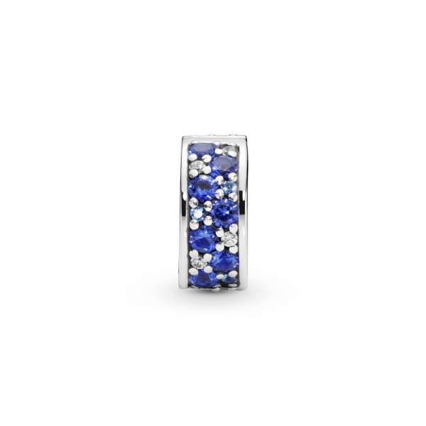 Blue Pavé Clip Charm 