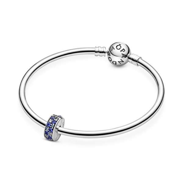 Blue Pavé Clip Charm 