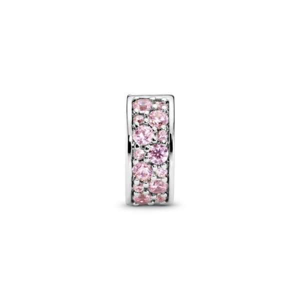 Pink Pavé Clip Charm 