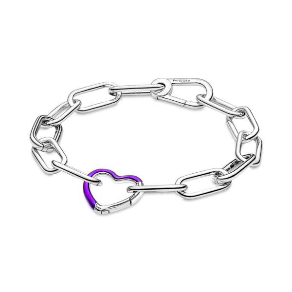 Pandora ME Bright Purple Styling Heart Connector 