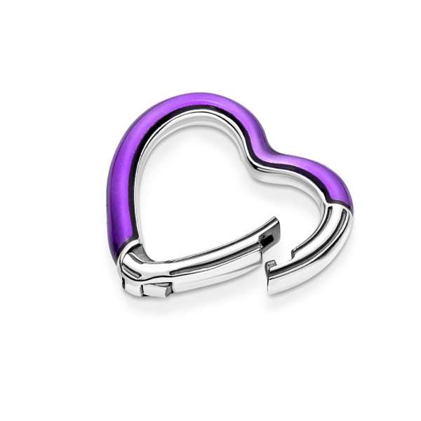Pandora ME Bright Purple Styling Heart Connector 