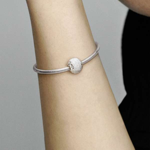 Glittering Texture Heart Charm 