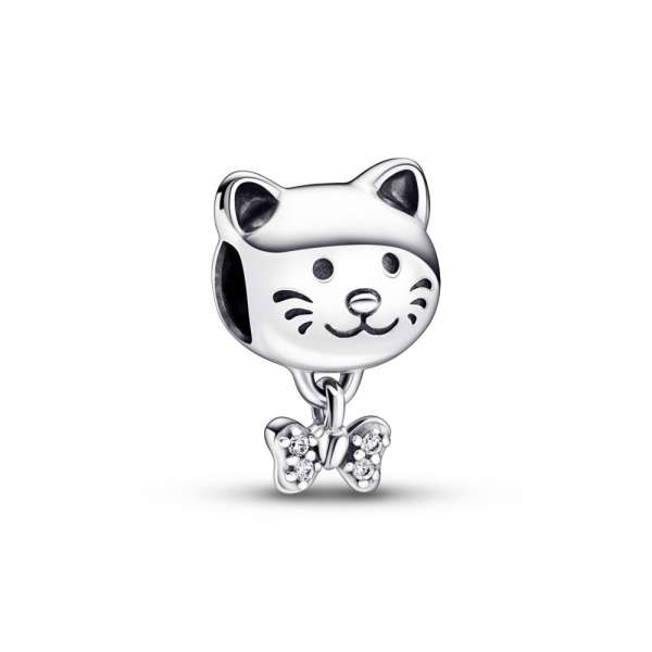 Pet Cat & Bow Charm 