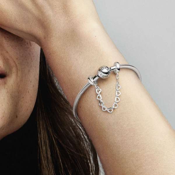 Linked Hearts Safety Chain PANDORA
