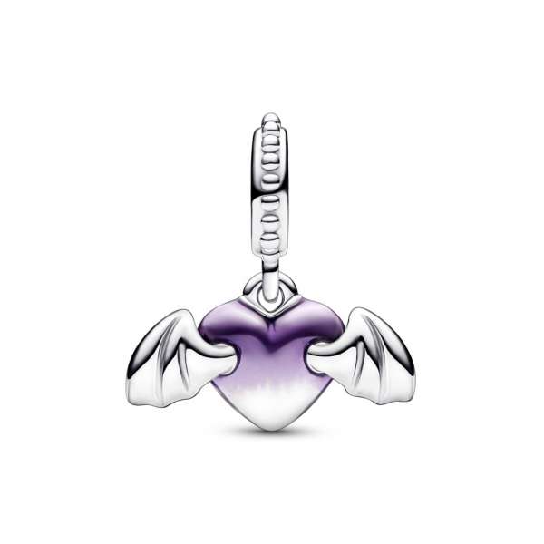 Vampire Winged Heart Dangle Charm 