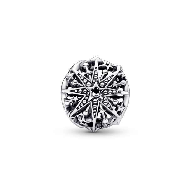 Snowflake sterling silver charm 