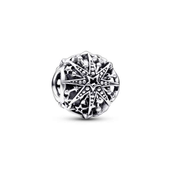 Snowflake sterling silver charm 