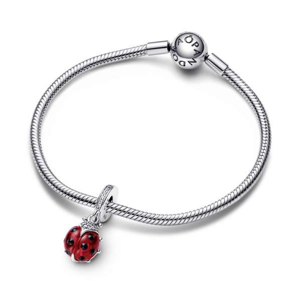 Red Ladybird Dangle Charm 