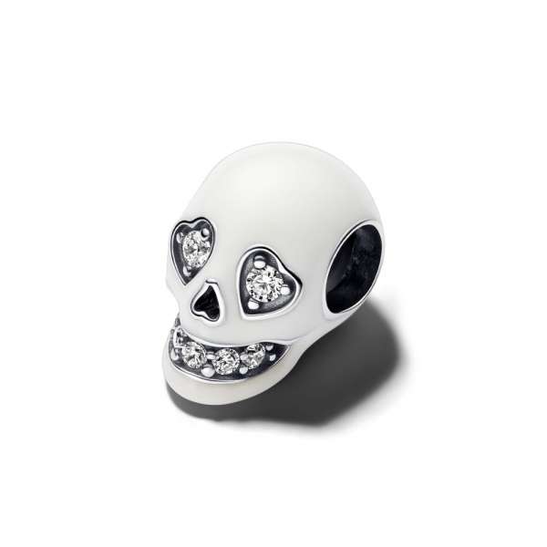 Glow-in-the-dark Sparkling Skull Charm 