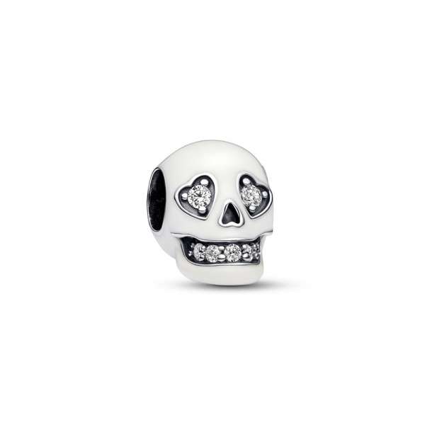 Glow-in-the-dark Sparkling Skull Charm 