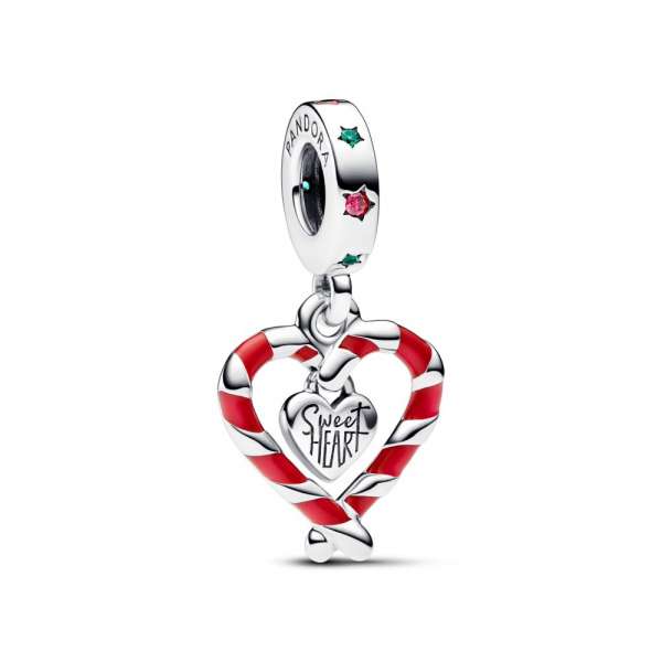 Висечки приврзок Candy Cane Heart Christmas 