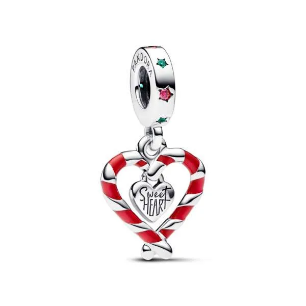 Висечки приврзок Candy Cane Heart Christmas 