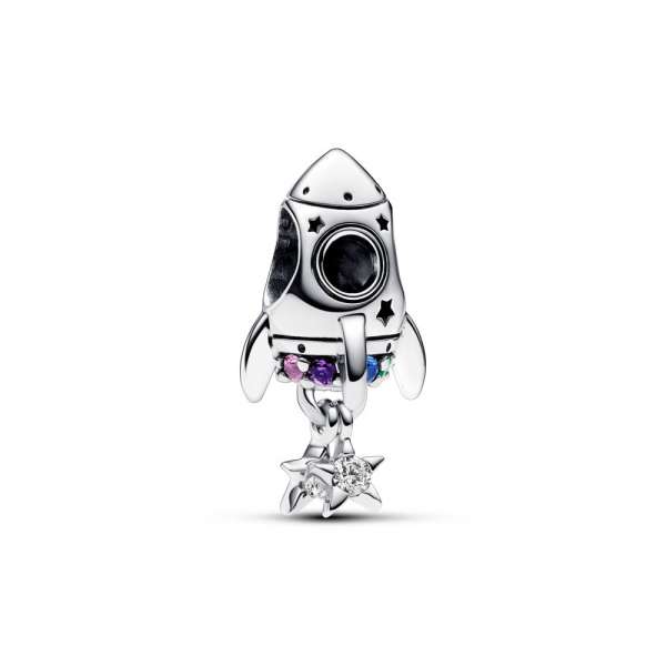 Space Love Rocket Charm 