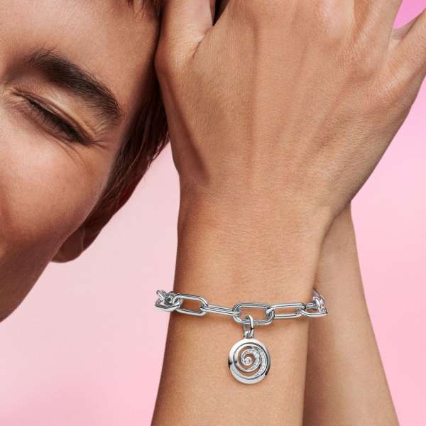 Pandora ME Gratitude Spiral Medallion Charm 