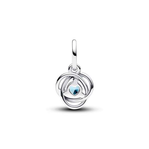 Moрски аква син висечки приврзок Eternity Circle
