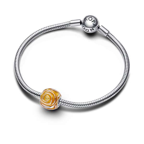 Yellow Rose in Bloom Charm 