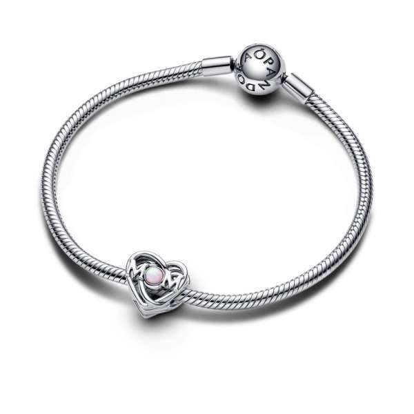 Openwork Mum & Heart Charm