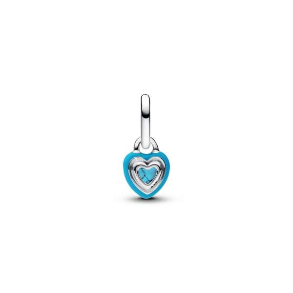 Turquoise-coloured Heart Mini Dangle Charm