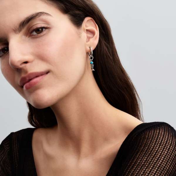 Turquoise-coloured Fishbone Dangle Charm
