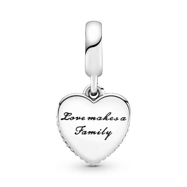 Love Makes A Family Heart Dangle Charm 