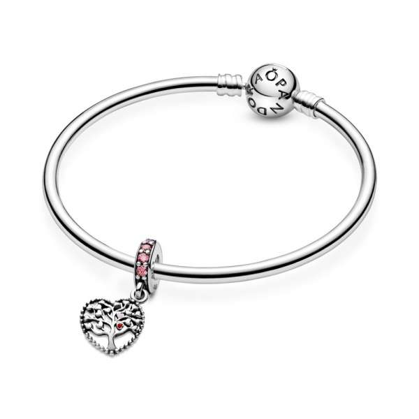 Pink Family Tree Dangle Charm 