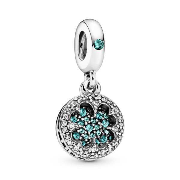 Lucky Four Leaf Clover Dangle Charm 