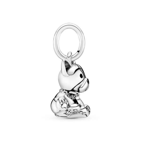 Bulldog Puppy Dog Dangle Charm 