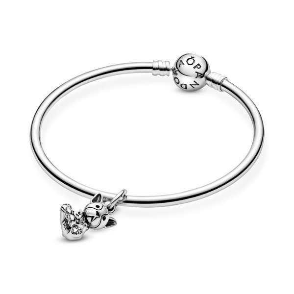 Bulldog Puppy Dog Dangle Charm 