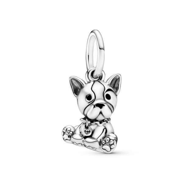 Bulldog Puppy Dog Dangle Charm 