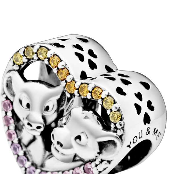 Disney The Lion King Simba & Nala Heart Charm 