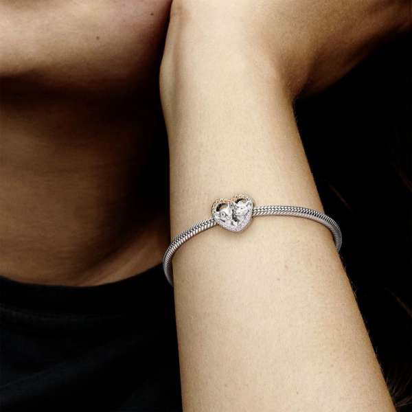 Disney The Lion King Simba Nala Heart Charm PANDORA