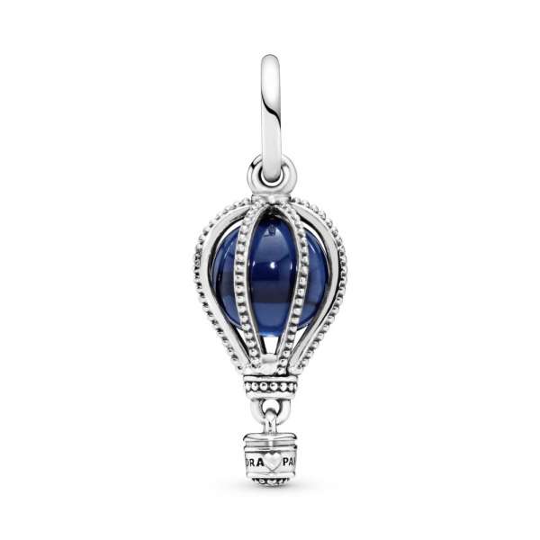 Blue Hot Air Balloon Travel Charm 