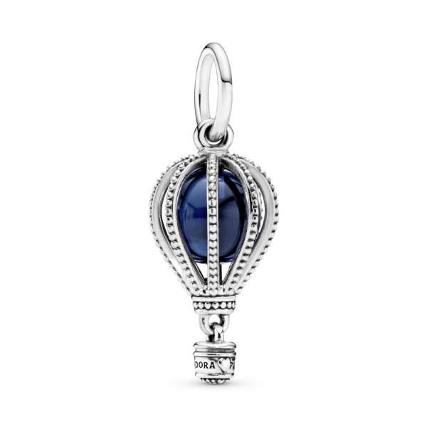 Blue Hot Air Balloon Travel Charm 