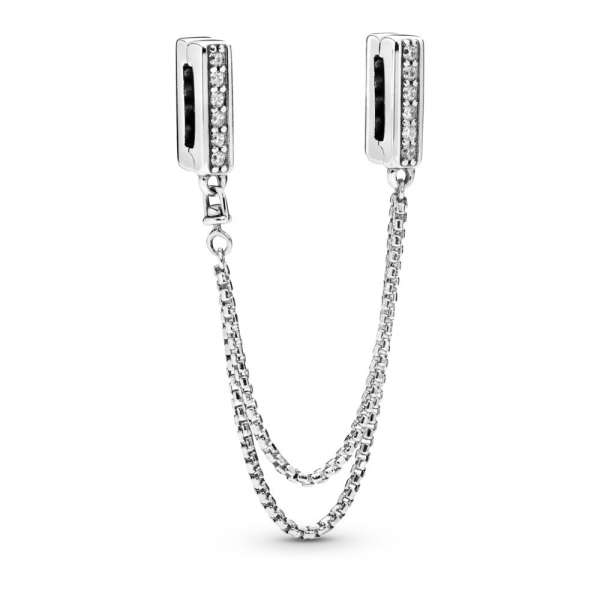 Sparkling Safety Chain Clip Charm 