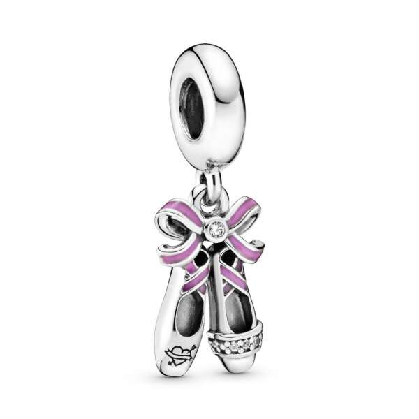 Pink Ballerina Shoes Dangle Charm 