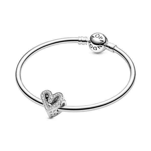 Sparkling Freehand Heart Charm 