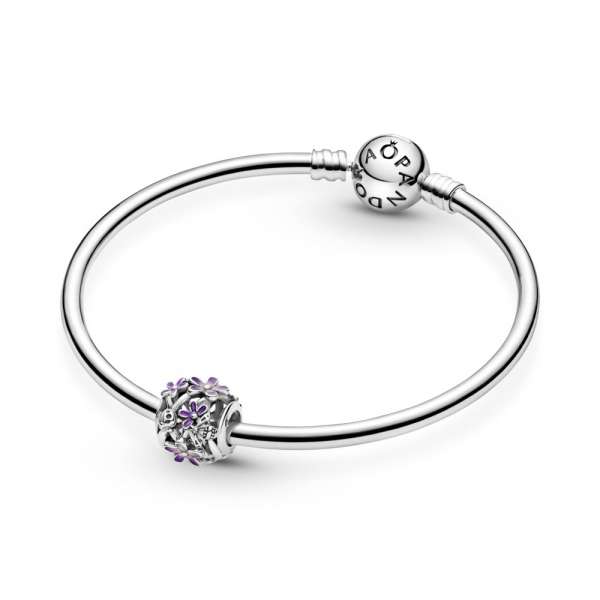 Openwork Purple Daisy Charm 