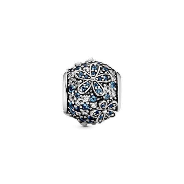 Teal Pavé Daisy Flower Charm 