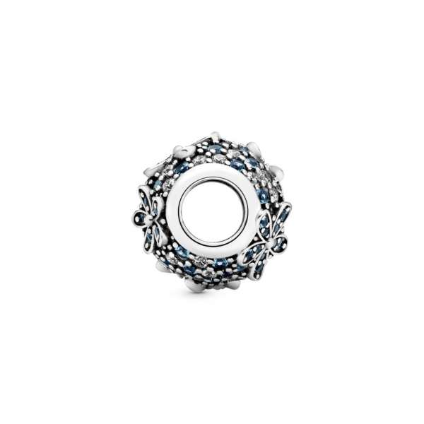 Teal Pavé Daisy Flower Charm 