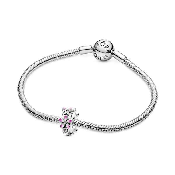 Pink Daisy Flower Clip Charm 