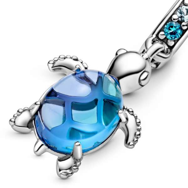 Murano Glass Sea Turtle Dangle Charm 