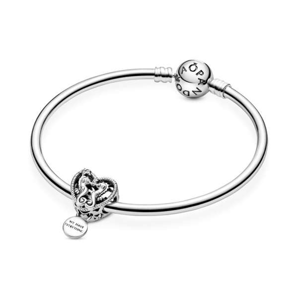 Openwork Seahorses Heart Charm 