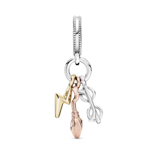 Harry Potter, Glasses, Nimbus 2000 & Lightning Bolt Dangle Charm 