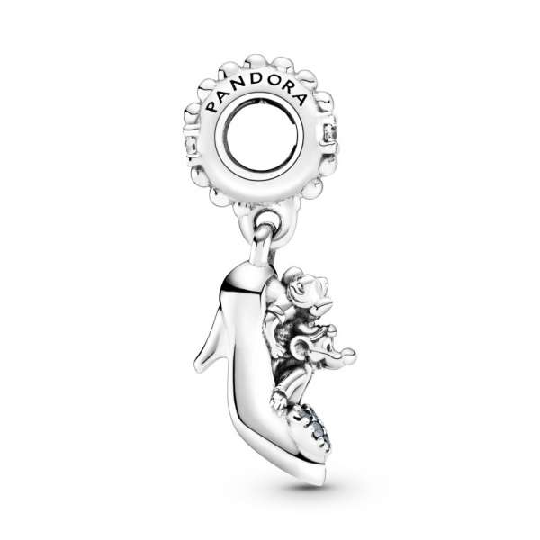 Disney Cinderella Glass Slipper & Mice Dangle Charm 
