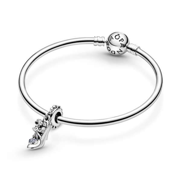 Disney Cinderella Glass Slipper Mice Dangle Charm PANDORA